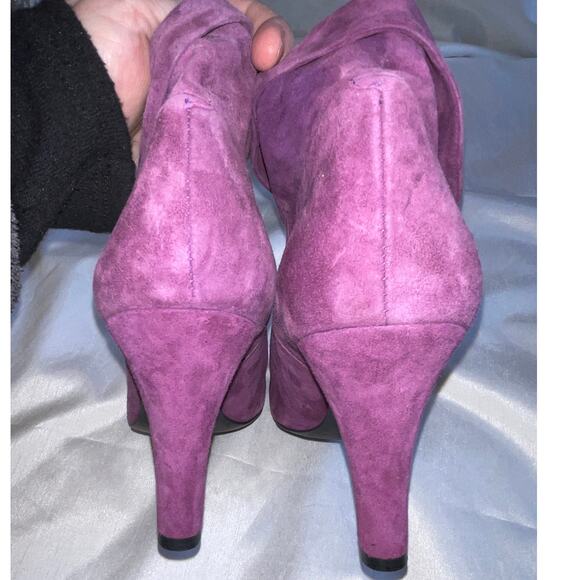 Enzo Angiolini‎ Barachey Leather Boots in Purple Suede - Women's Size 10 M - Picture 8 of 12